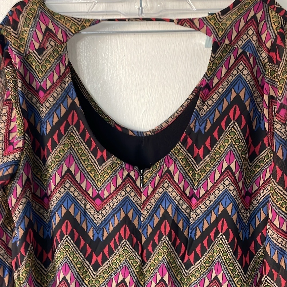 Roper western long sleeve dress, chevron print - Picture 8 of 10